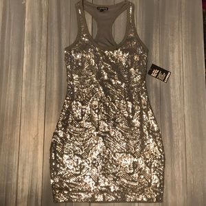 Express Racerback Sequins Dress